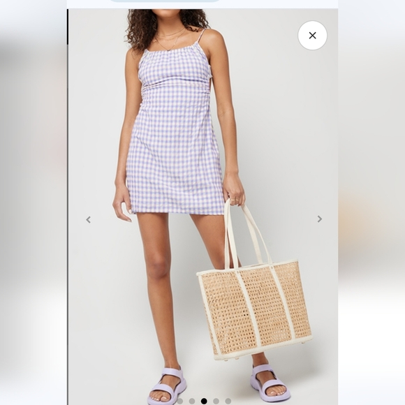 NWT 121$ L*Space Anika Mini Dress in Park Slope Gingham - Picture 4 of 5